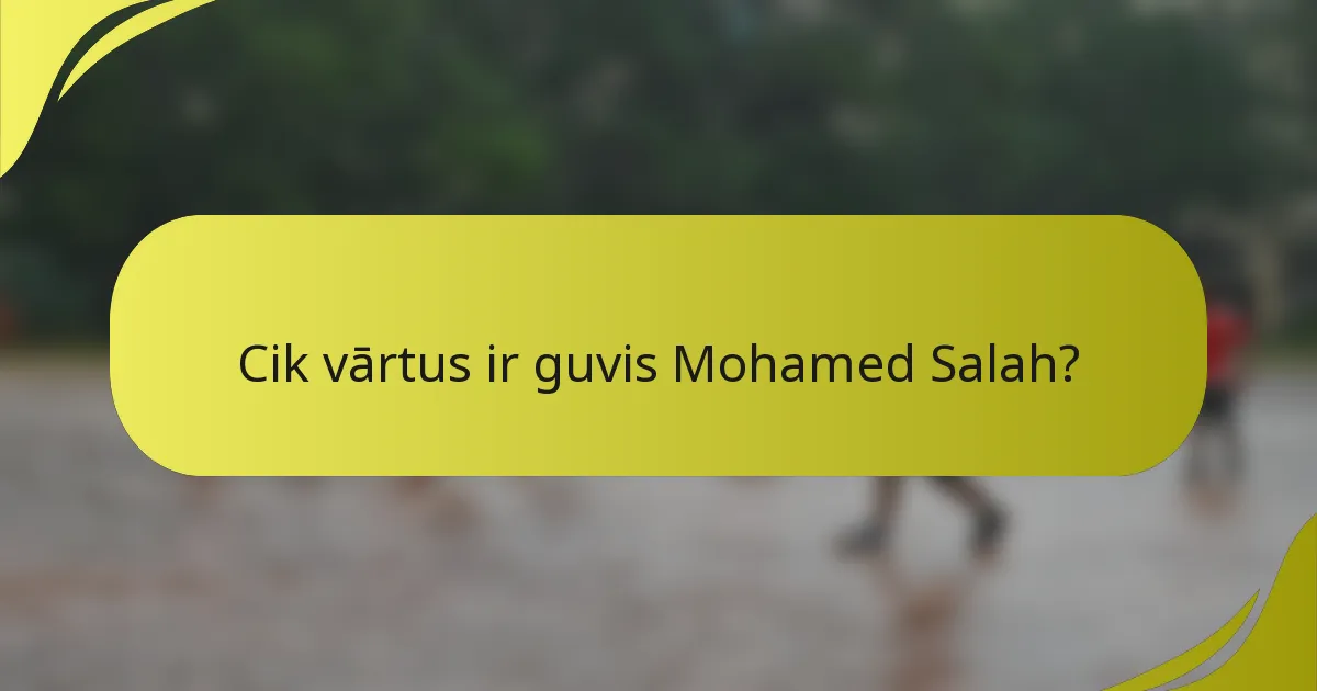 Cik vārtus ir guvis Mohamed Salah?